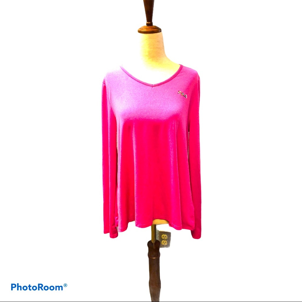 Sporty core Hot Pink‎ FILA 14-16 Pink Long Sleeve Qwick Dry Shirt